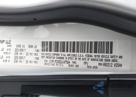 2014 Jeep Cherokee Latitude z USA, uszkodzony, nr VIN 1C4PJMCB3EW107564